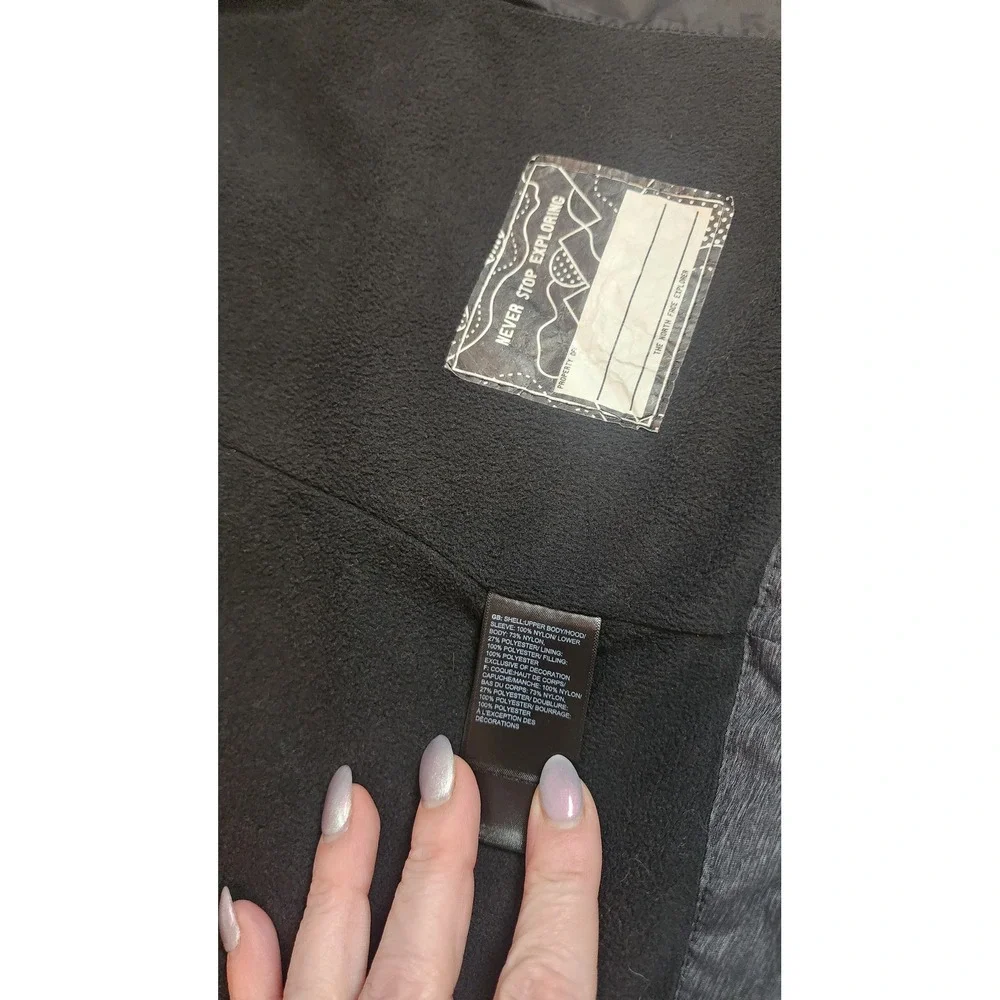 The North Face Boys Warm Storm DryVent Rain Jacket Black Gray Size S 7/8 Hooded